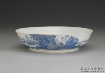 图片[2]-Dish with blue landscape in falangcai painted enamels, Yongzheng reign (1723-1735), Qing dynasty-China Archive